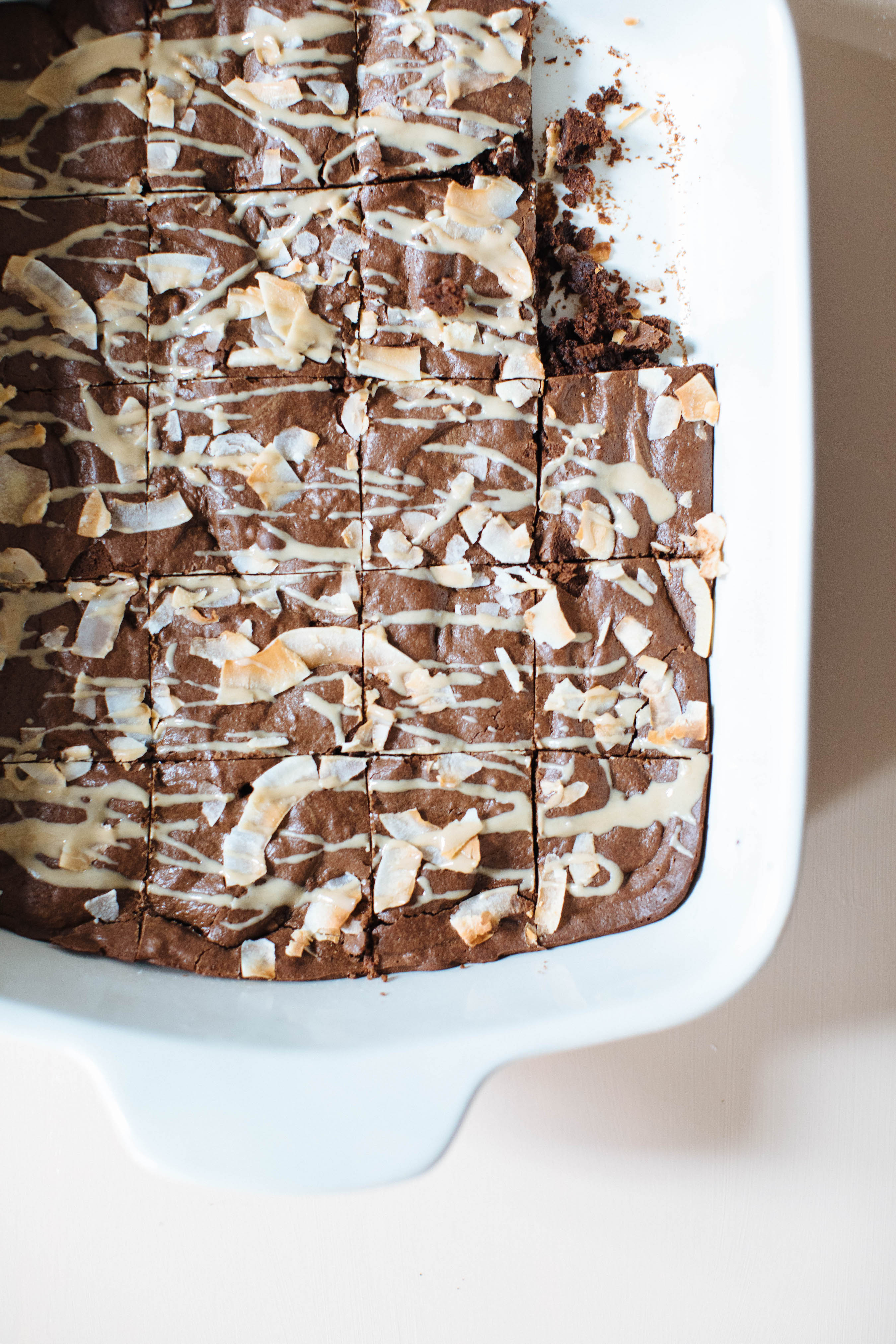 Chocolate Toasted Coconut Tahini Brownies | Nutrition Stripped